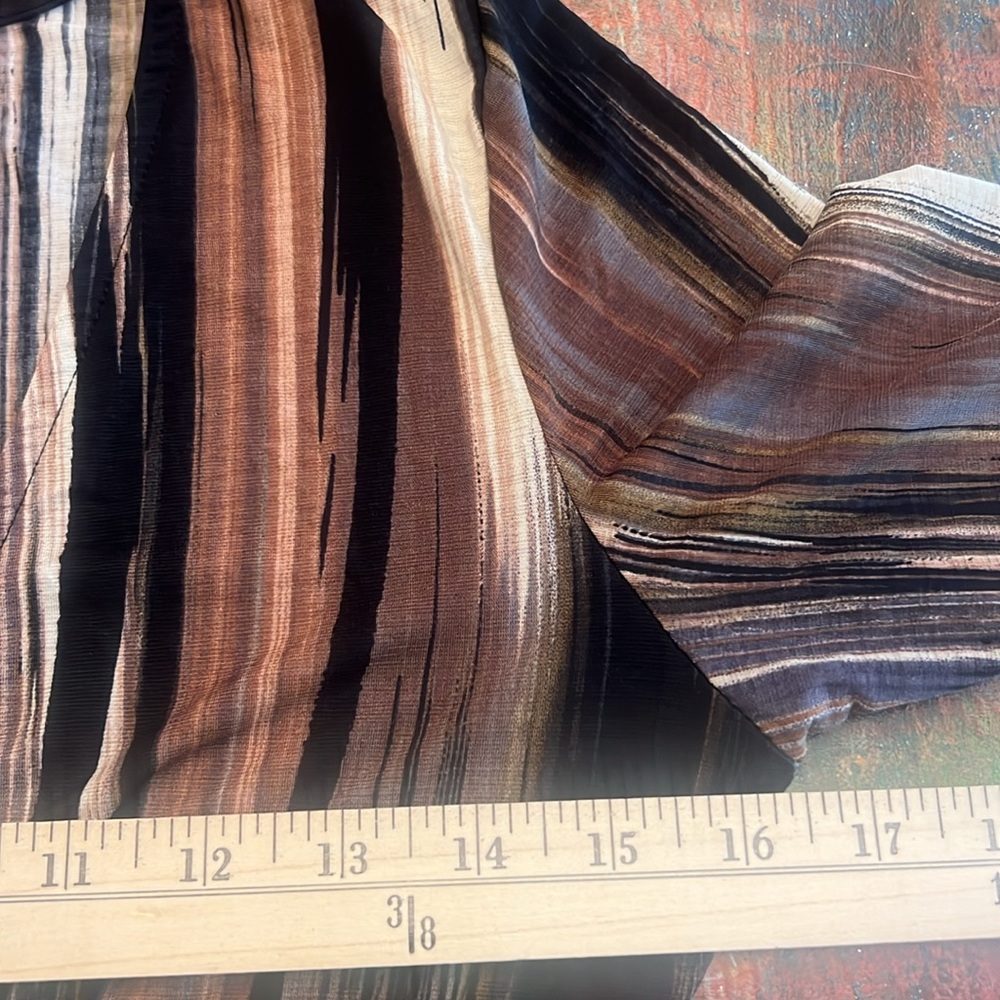 Fashion Nova Mind Of My Own Maxi Dress Brown/combo Stretch Deep cleavage belted - Picture 6 of 9
